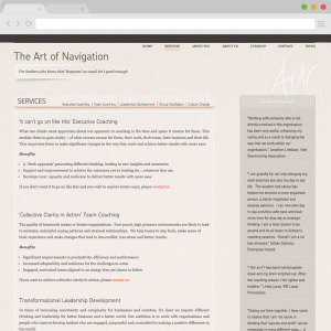 visible web design art of navigation